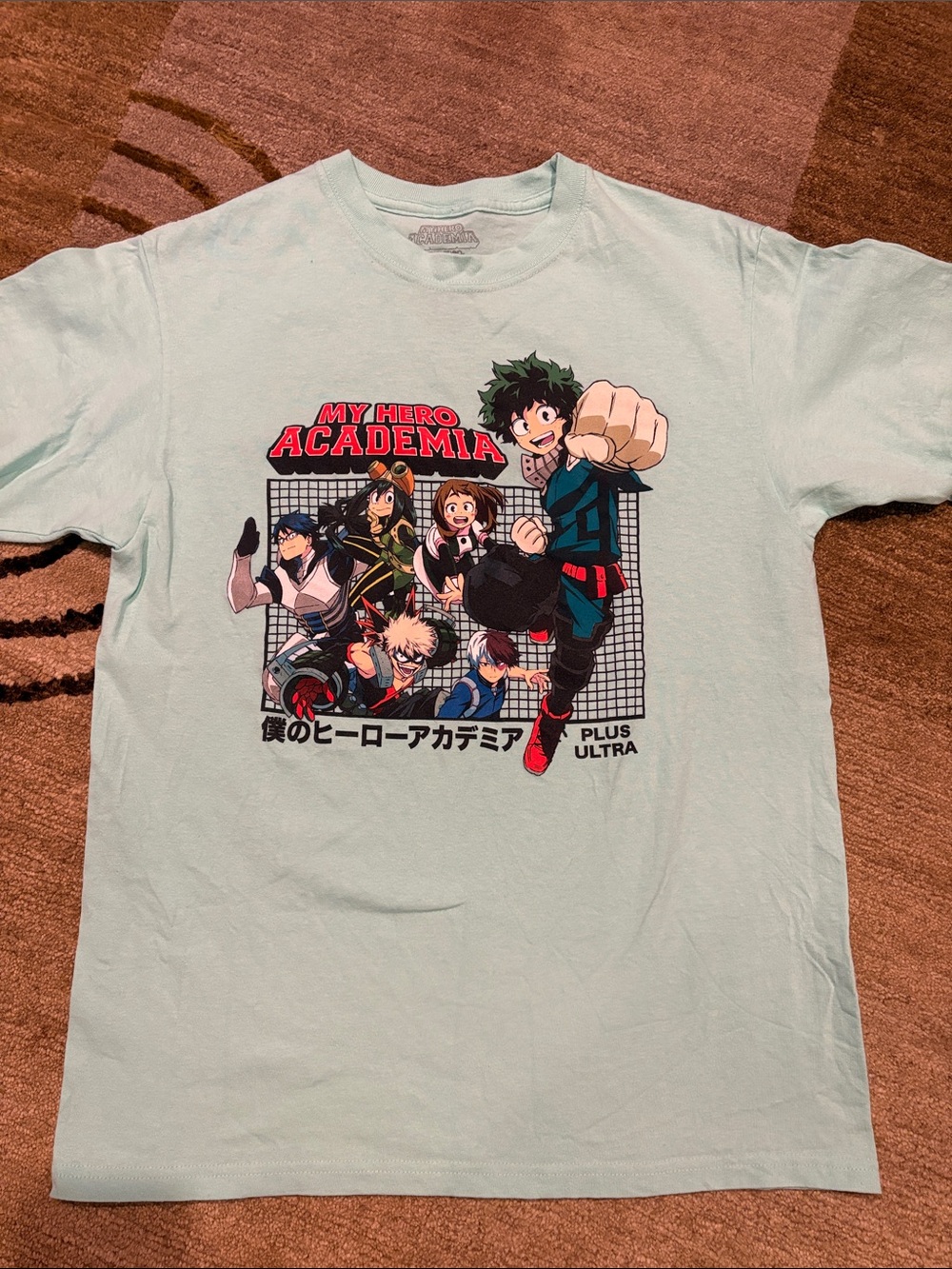 My Hero Academia Anime Graphic Tee - Light Mint